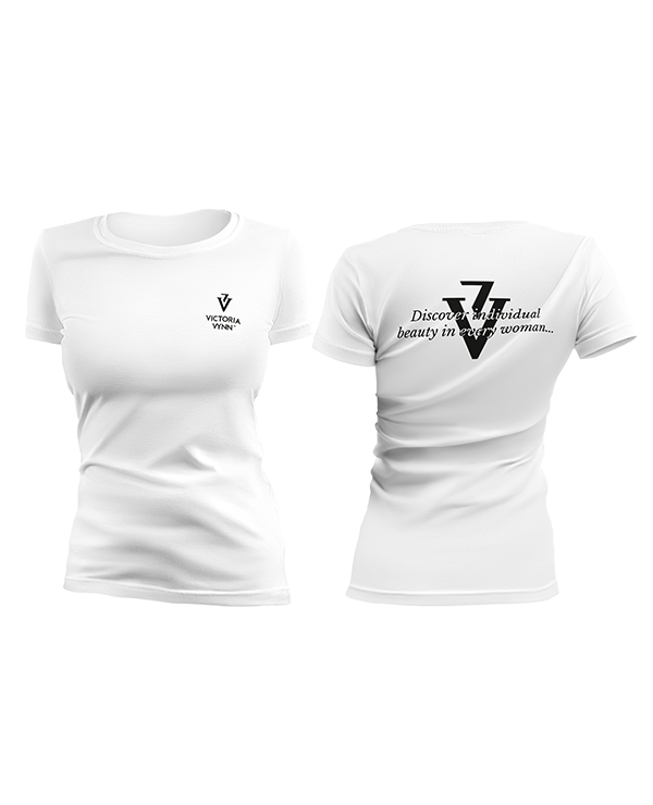 T-SHIRT biały VV S - VICTORIA VYNN