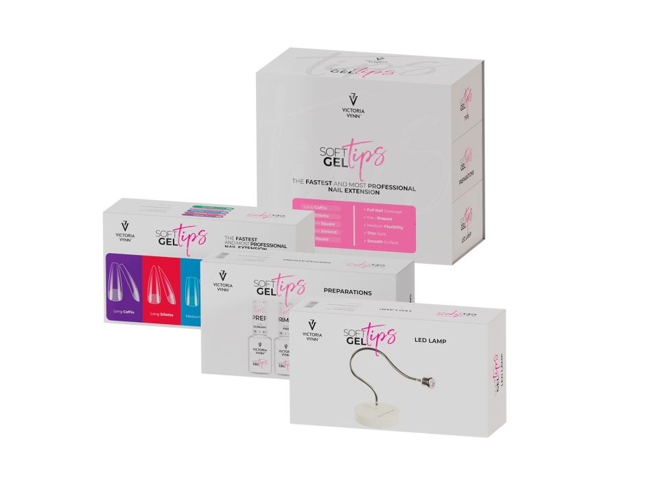 SOFT GEL TIPS Set with Medium Almond tips - VICTORIA VYNN