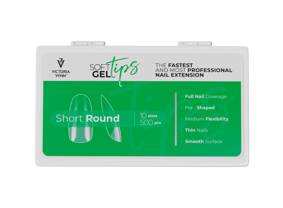 SOFT GEL TIPS Set with Short Round tips - VICTORIA VYNN