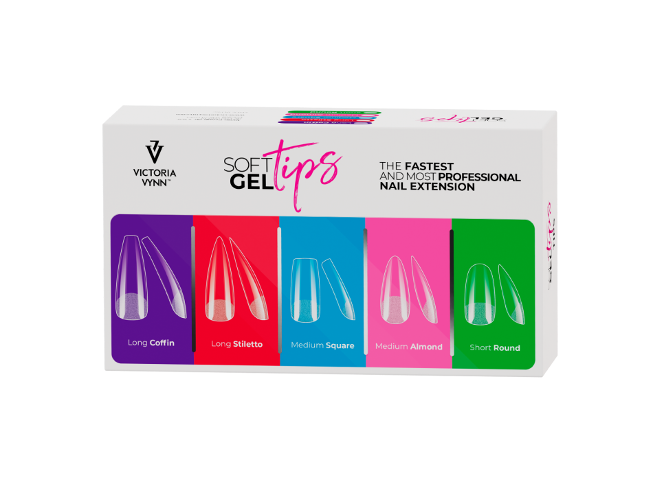 SOFT GEL TIPS Set with Long Stiletto tips - VICTORIA VYNN