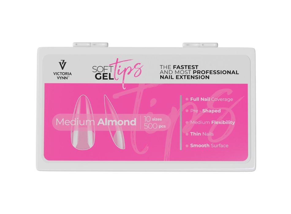 SOFT GEL TIPS Set with Medium Almond tips - VICTORIA VYNN